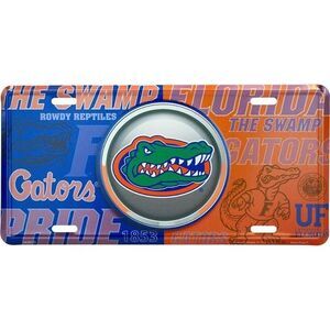 Florida Gators NCAA Bullseye License Plate